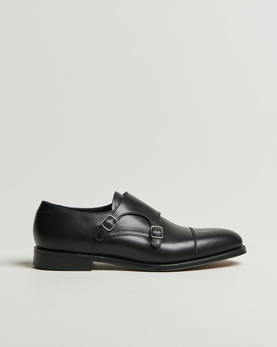 Herr | Loake 1880 Cannon Monkstrap Black Calf | Pre-owned | Loake 1880 Cannon Monkstrap Black Calf