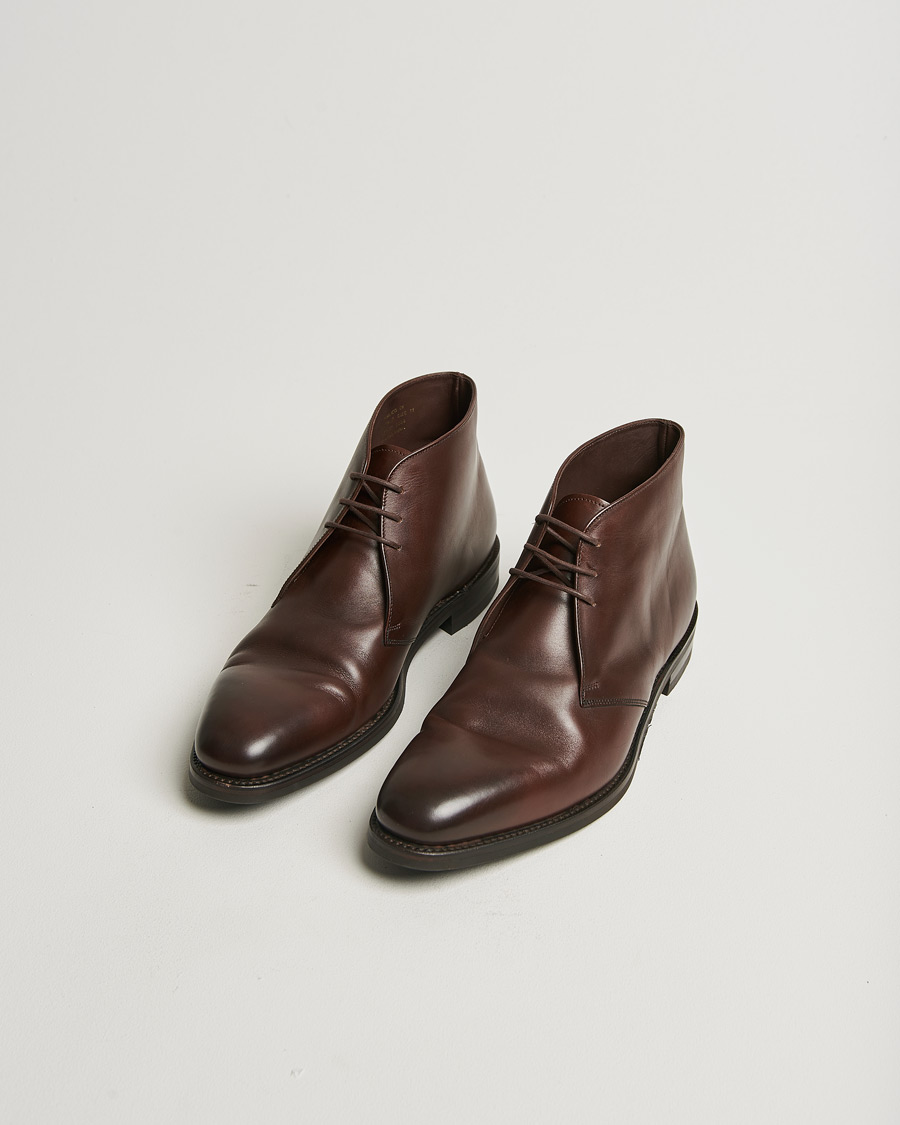 Herr | Loake 1880 Pimlico Chukka Boot Dark Brown Calf | Pre-owned | Loake 1880 Pimlico Chukka Boot Dark Brown Calf