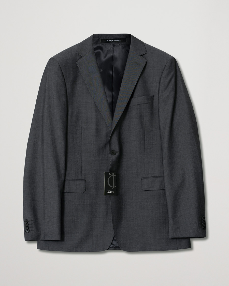 Herr | Oscar Jacobson Fuego Blazer Wool Dark Grey | Pre-owned | Oscar Jacobson Fuego Blazer Wool Dark Grey