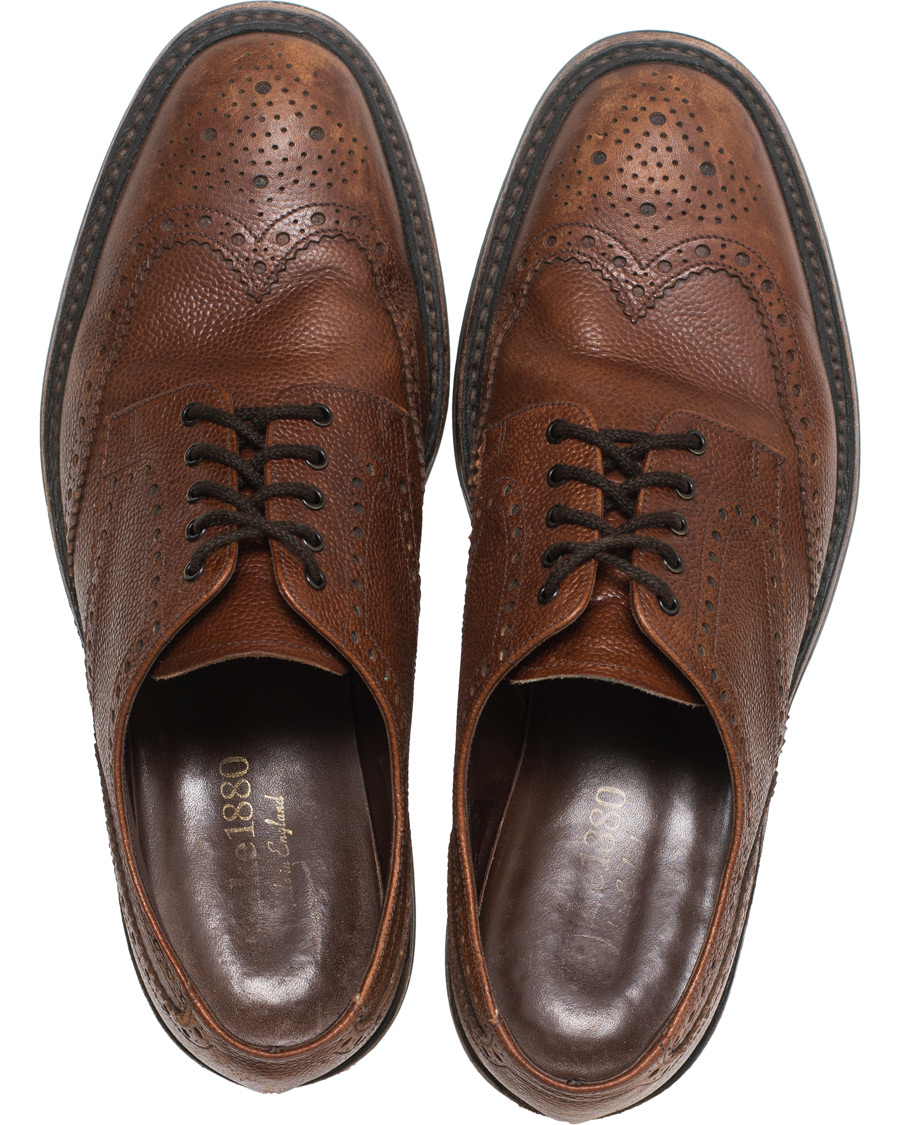Herr | Loake 1880 Badminton Brogue Dark Brown Grain EU42,5 - UK8,5 | Pre-owned | Loake 1880 Badminton Brogue Dark Brown Grain EU42,5 - UK8,5