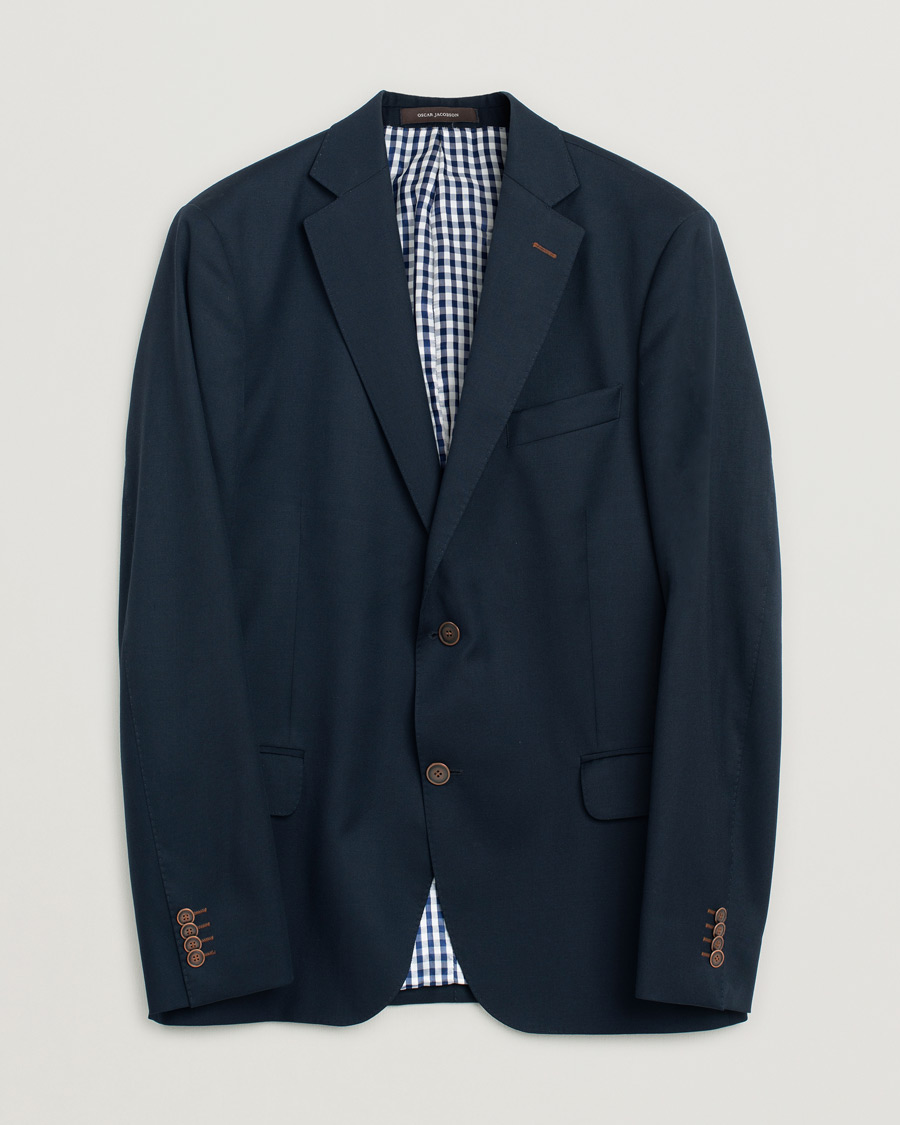 Herr | Oscar Jacobson Edmund Club Blazer Navy | Pre-owned | Oscar Jacobson Edmund Club Blazer Navy