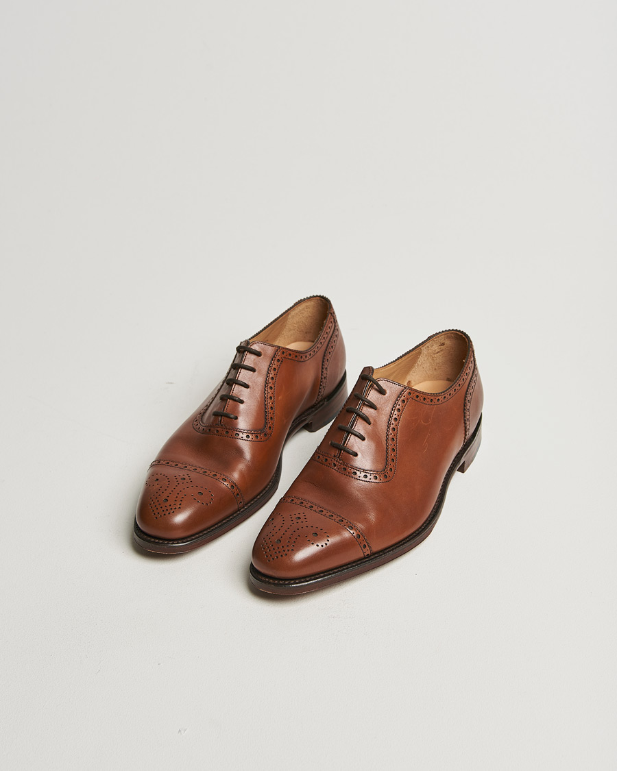 Herr | Loake 1880 Strand Brogue Mahogany Burnished Calf | Pre-owned | Loake 1880 Strand Brogue Mahogany Burnished Calf