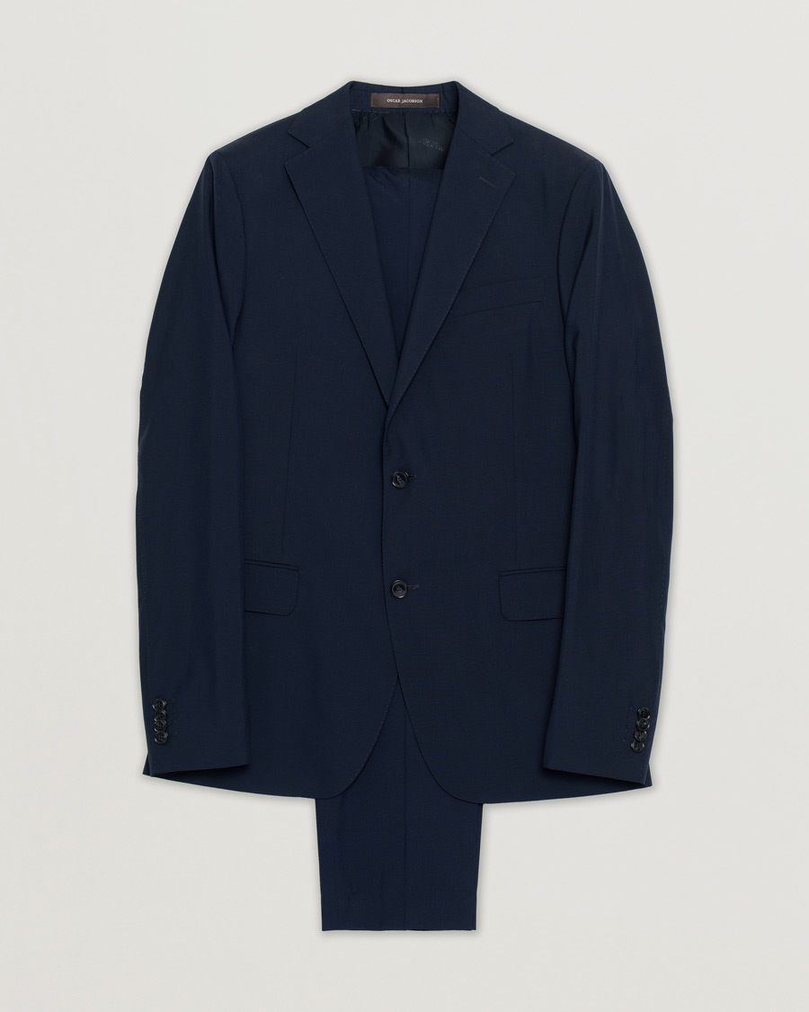 Herr | Oscar Jacobson Super 120's Wool Suit Navy 150 | Pre-owned | Oscar Jacobson Super 120's Wool Suit Navy 150
