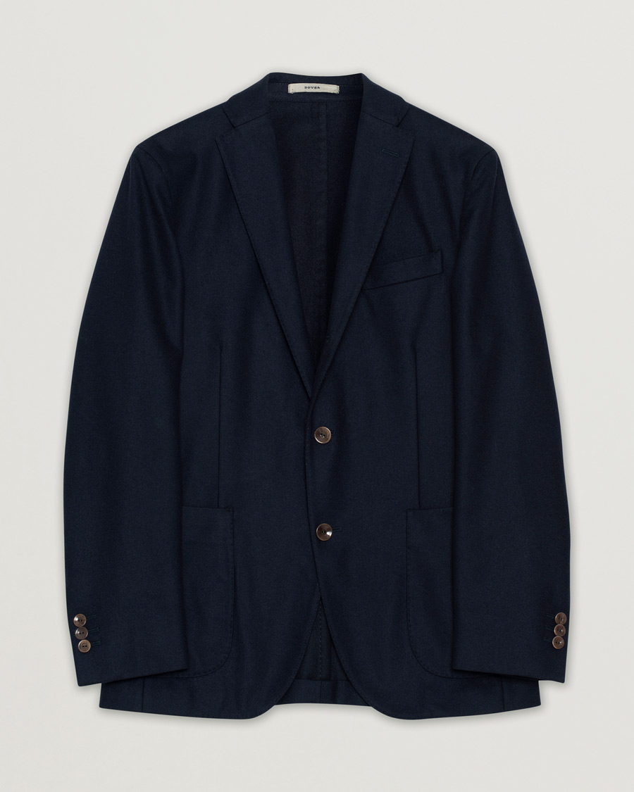 Herr | Boglioli Dover Wool Flannel Blazer Navy 46 | Pre-owned | Boglioli Dover Wool Flannel Blazer Navy 46