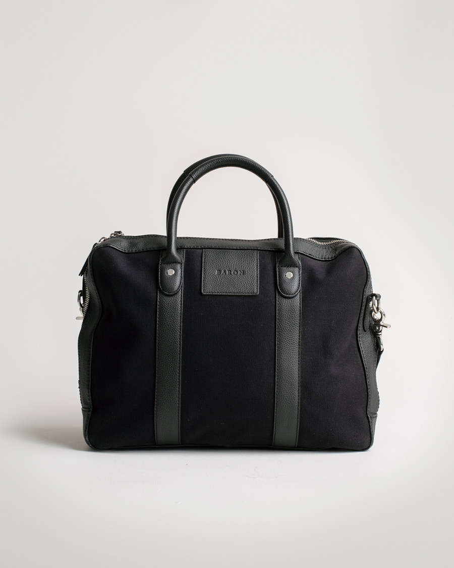 Herr | Baron Computer Tote Black Canvas | Pre-owned | Baron Computer Tote Black Canvas