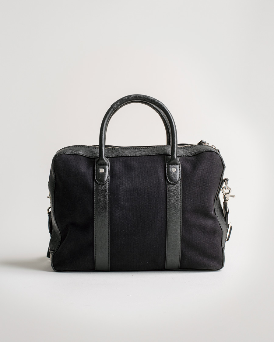 Herr | Baron Computer Tote Black Canvas | Pre-owned | Baron Computer Tote Black Canvas