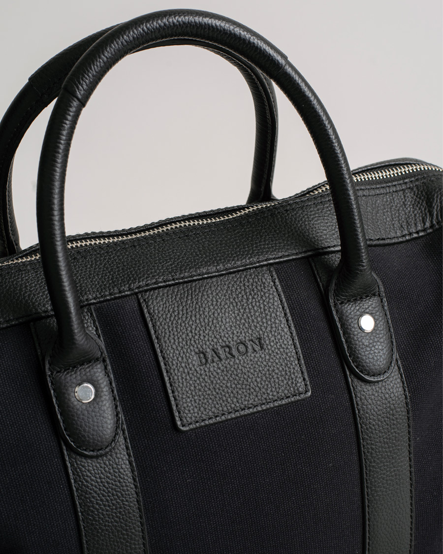 Herr | Baron Computer Tote Black Canvas | Pre-owned | Baron Computer Tote Black Canvas