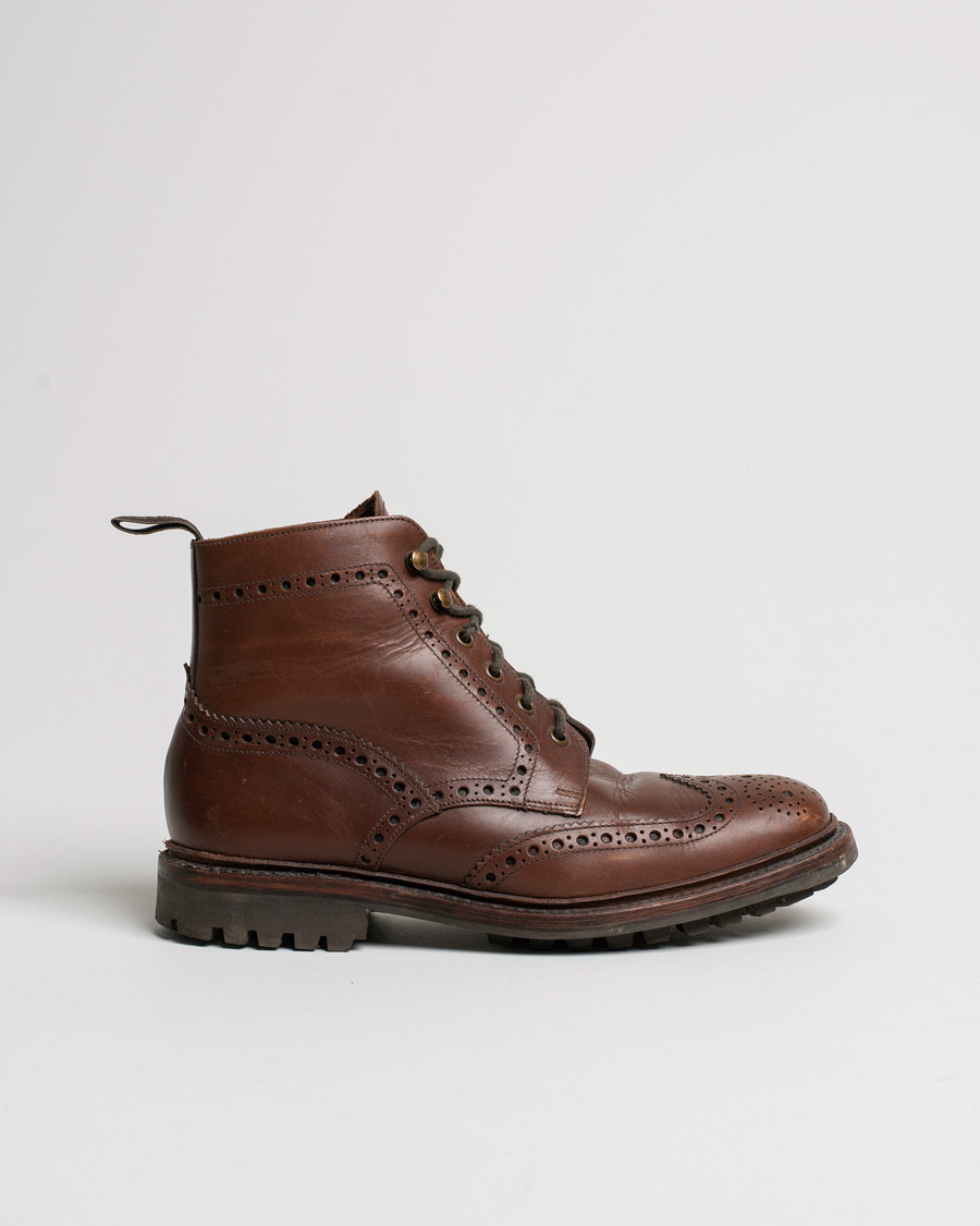 Herr | Pre-owned Skor | Pre-owned | Loake 1880 Mulligan Brogue Boot Brown Waxy Leather