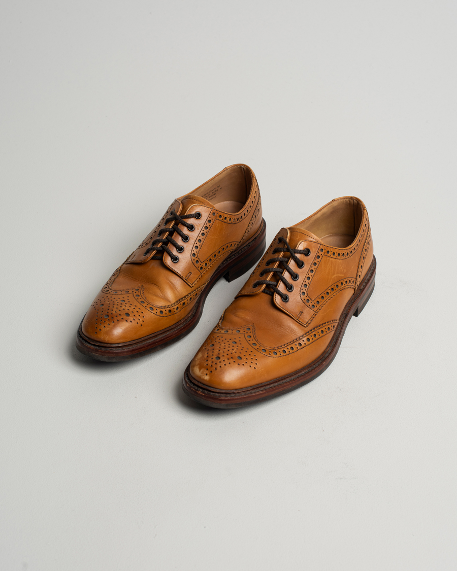 Herr | Loake 1880 Chester Dainite Brogue Tan Burnished Calf | Pre-owned | Loake 1880 Chester Dainite Brogue Tan Burnished Calf