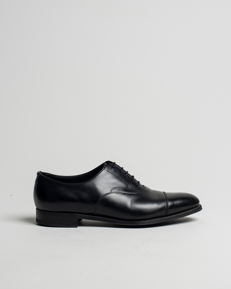 Herr | Edward Green Chelsea Oxford Black Calf | Pre-owned | Edward Green Chelsea Oxford Black Calf