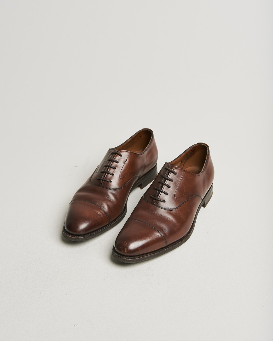 Herr | Edward Green Chelsea Oxford Dark Oak Calf | Pre-owned | Edward Green Chelsea Oxford Dark Oak Calf