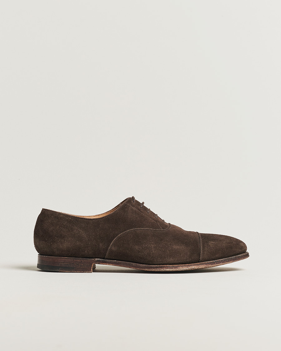 Herr | Crockett & Jones Hallam Oxford Dark Brown Suede UK9,5 - EU43,5 | Pre-owned | Crockett & Jones Hallam Oxford Dark Brown Suede UK9,5 - EU43,5