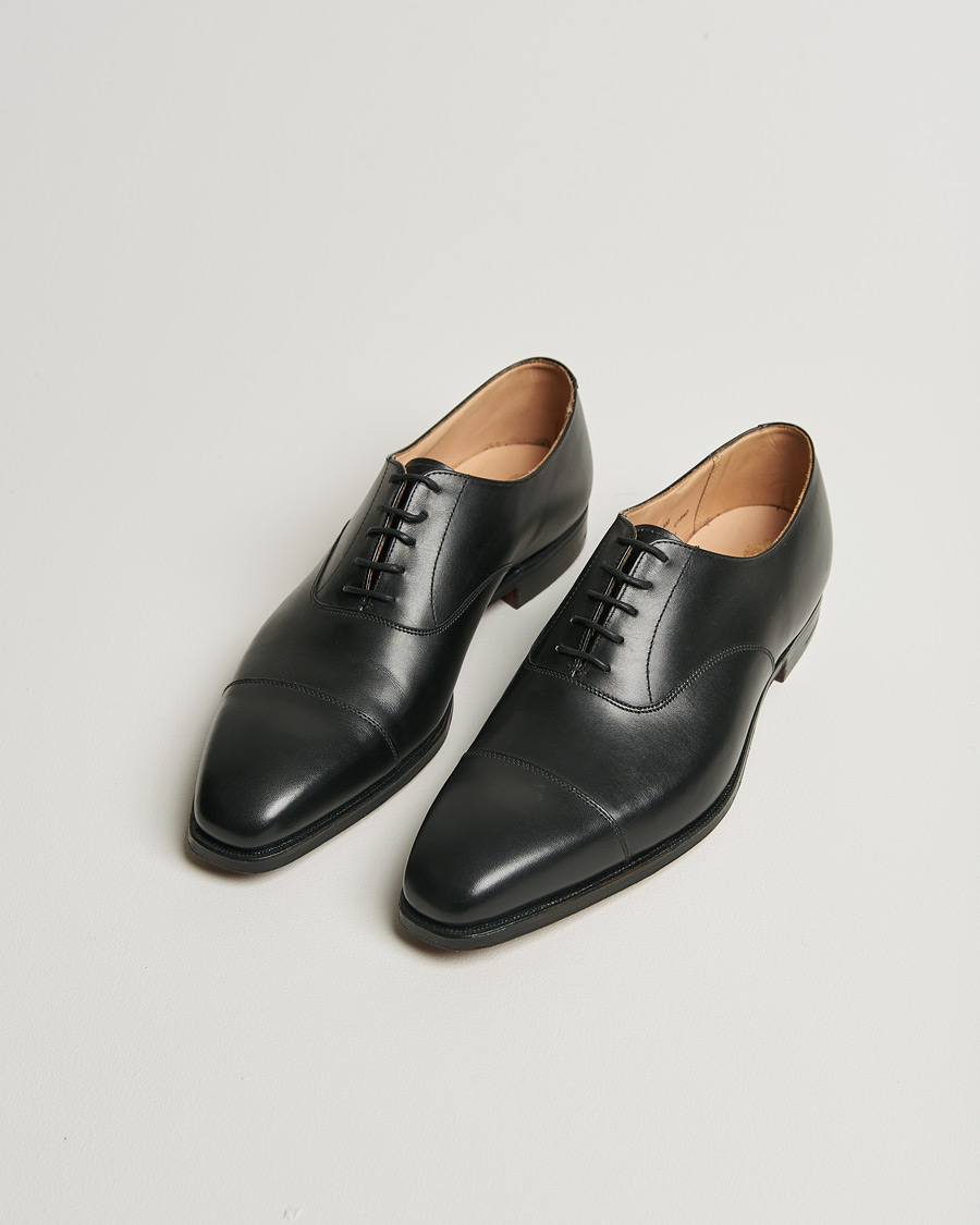 Herr | Crockett & Jones Hallam Oxford Black Calf | Pre-owned | Crockett & Jones Hallam Oxford Black Calf