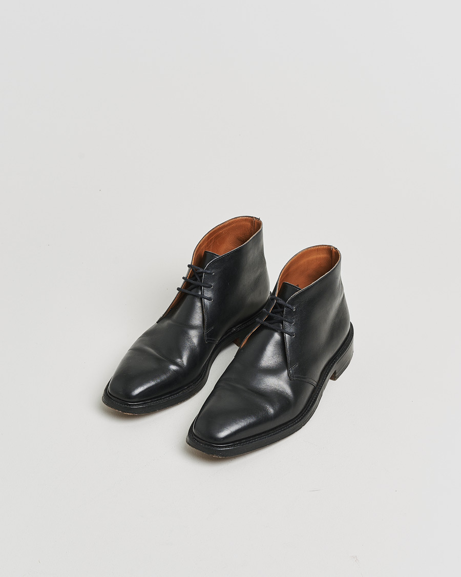 Herr | Pre-owned Randsydda skor | Pre-owned | Crockett & Jones Holborn Chukka Black Calf UK8 - EU42
