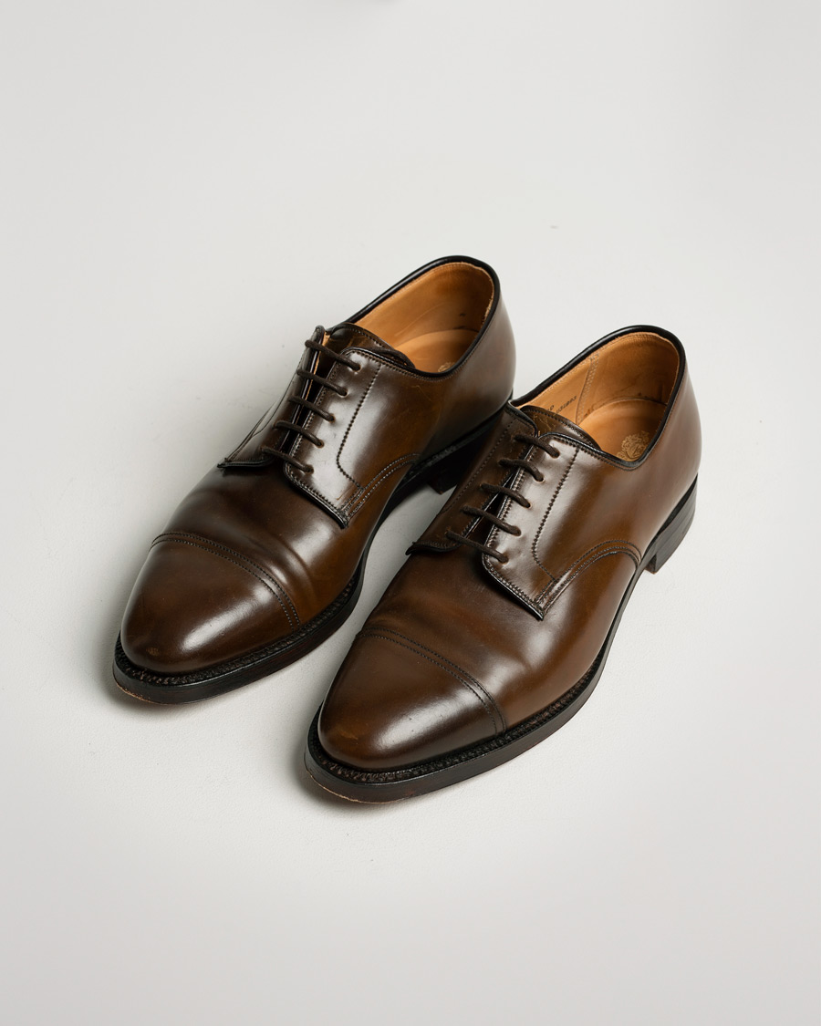 Herr | Crockett & Jones Bradford Derby Dark Brown Cordovan | Pre-owned | Crockett & Jones Bradford Derby Dark Brown Cordovan