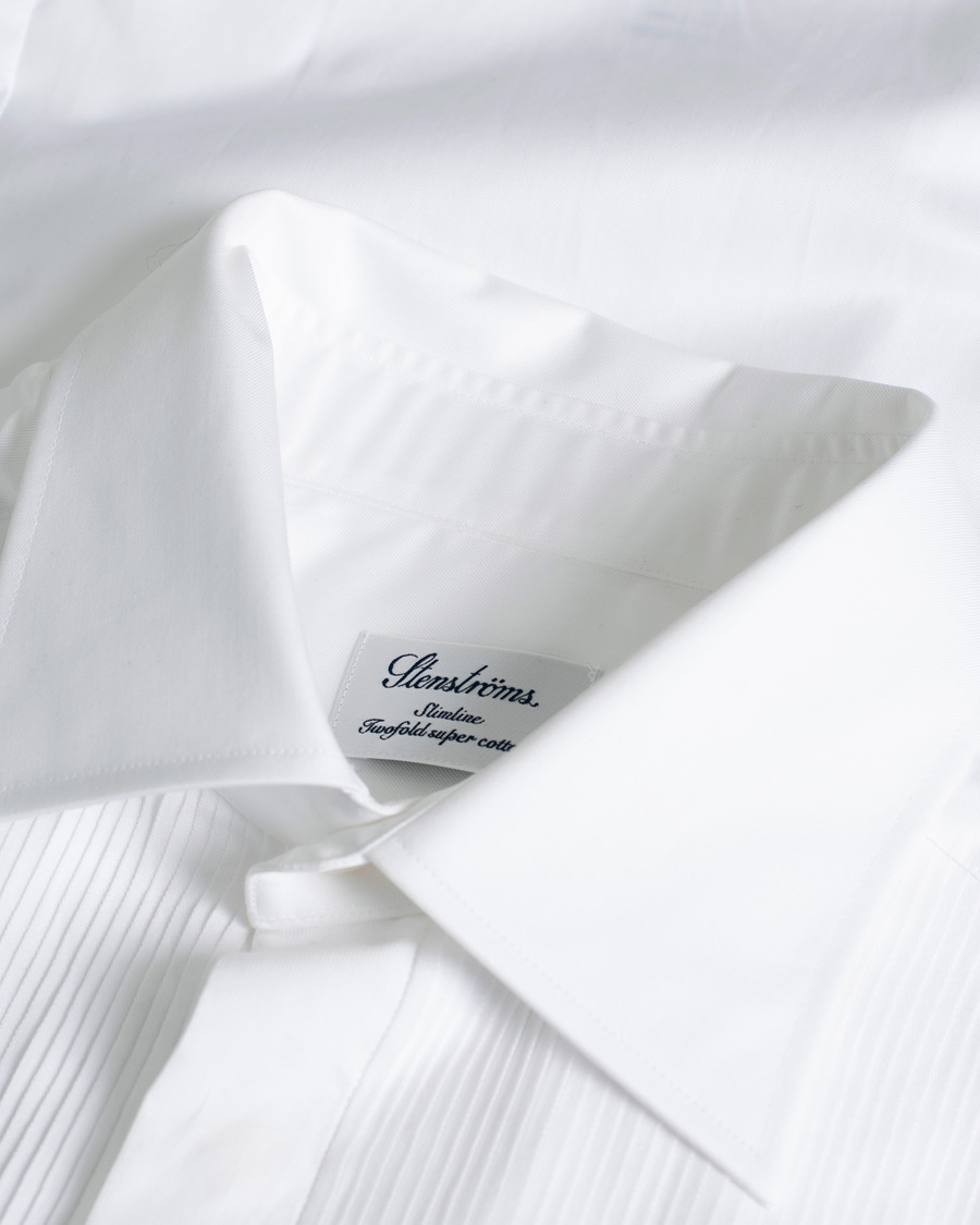 Herr | Stenströms Slimline Smoking Shirt White | Pre-owned | Stenströms Slimline Smoking Shirt White