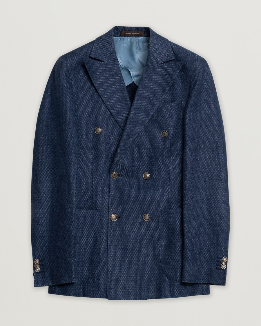 Herr | Pre-owned Kavajer | Pre-owned | Oscar Jacobson Erik Double Breasted Blazer Blue