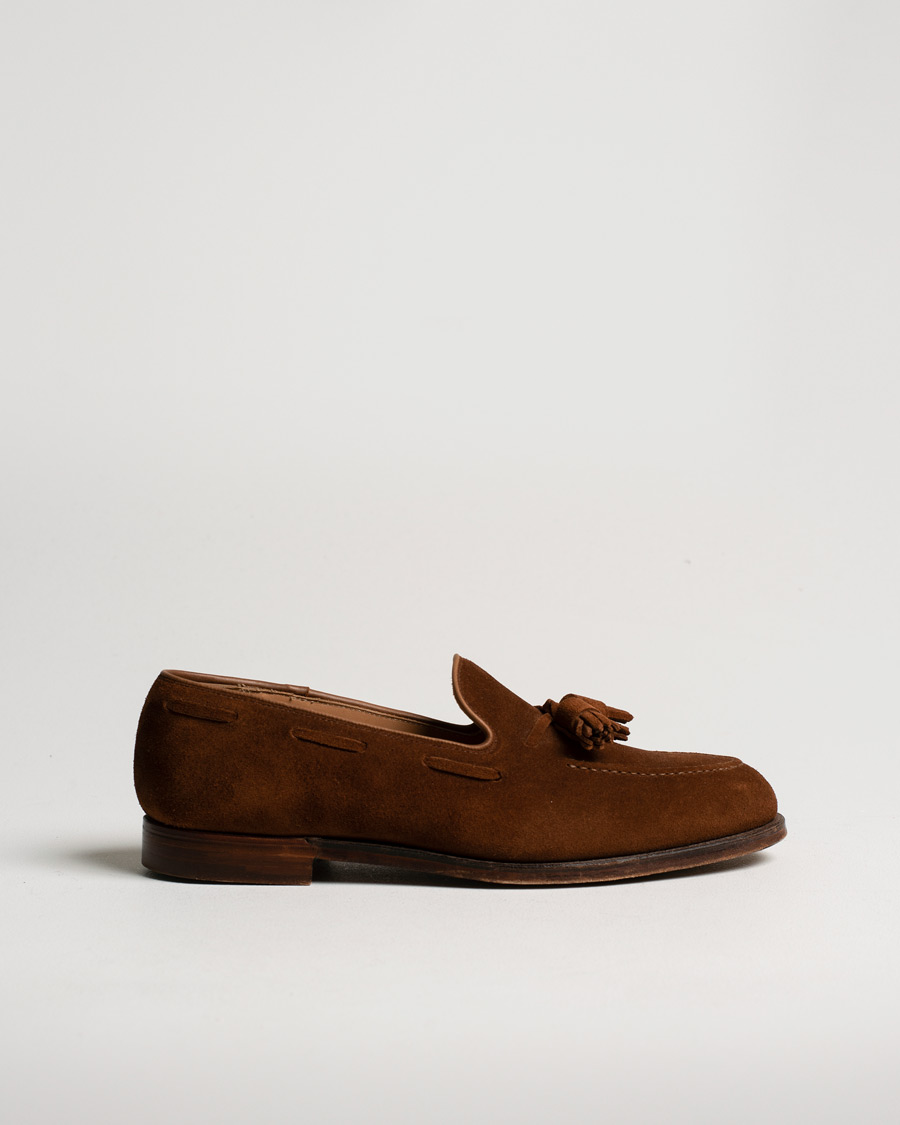 Herr | Crockett & Jones Cavendish Tassel Loafer Polo Suede | Pre-owned | Crockett & Jones Cavendish Tassel Loafer Polo Suede