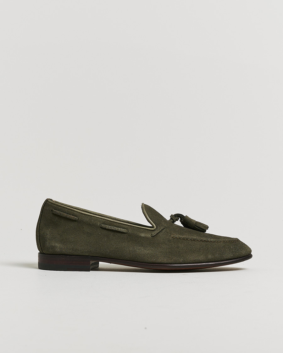 Herr | Pre-owned Randsydda skor | Pre-owned | Carmina Unlined Tassel Loafers Grey Suede UK6 - EU39