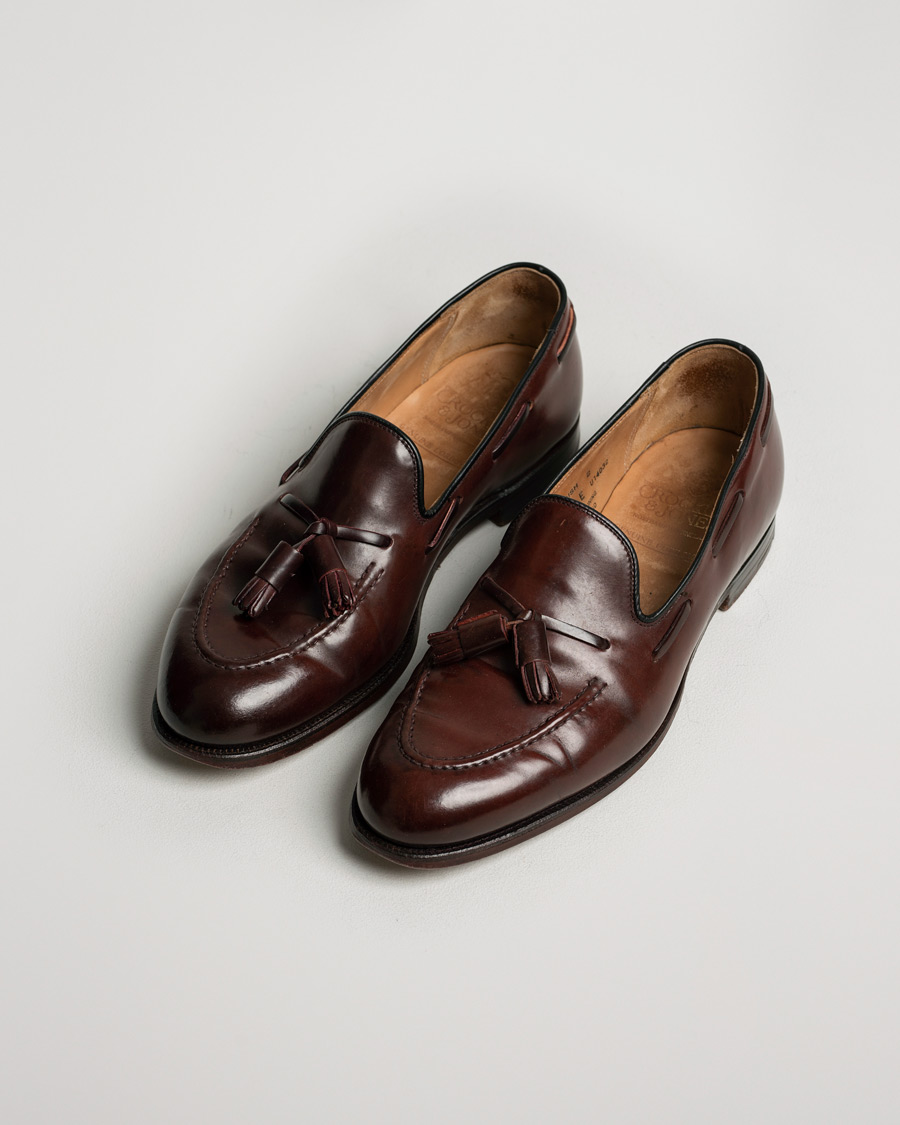 Herr | Crockett & Jones Cavendish Tassel Loafer Burgundy Cordovan | Pre-owned | Crockett & Jones Cavendish Tassel Loafer Burgundy Cordovan
