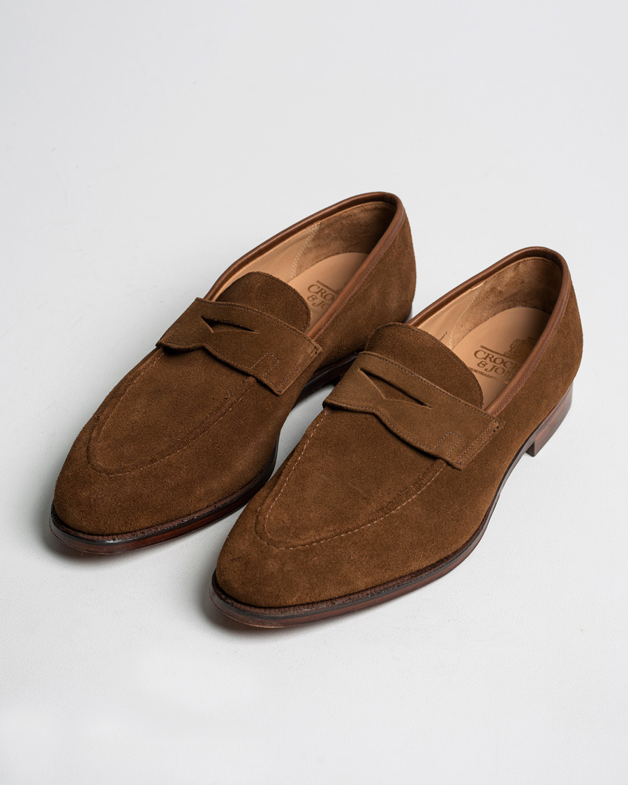 Herr | Crockett & Jones Sydney Loafer Snuff Suede UK10 - EU44 | Pre-owned | Crockett & Jones Sydney Loafer Snuff Suede UK10 - EU44