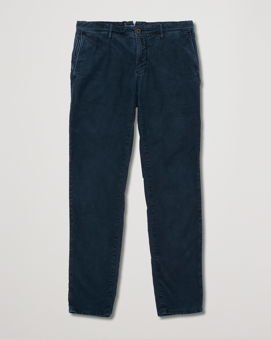 Herr | Incotex Slim Fit Garment Dyed Washed Chino Navy | Pre-owned | Incotex Slim Fit Garment Dyed Washed Chino Navy