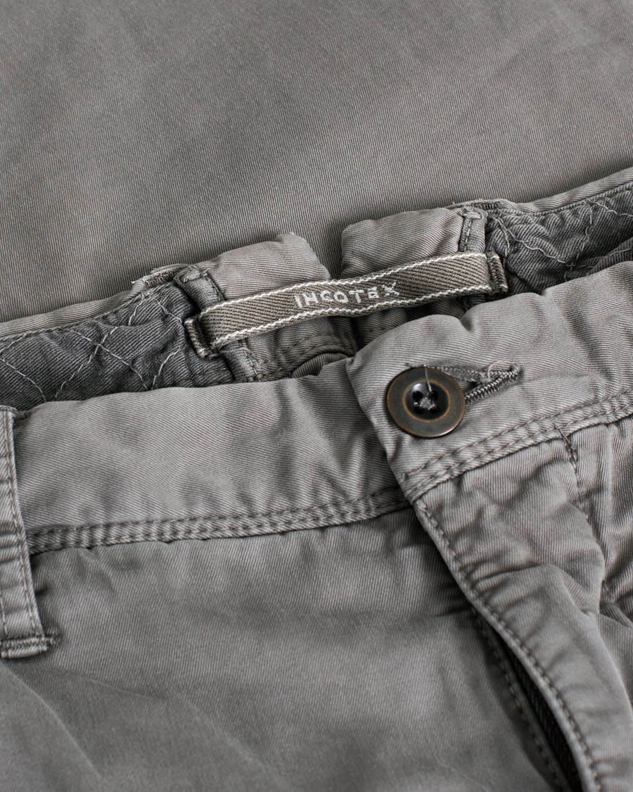 Herr | Incotex Slim Fit Garment Dyed Washed Chino Grå W33 | Pre-owned | Incotex Slim Fit Garment Dyed Washed Chino Grå W33