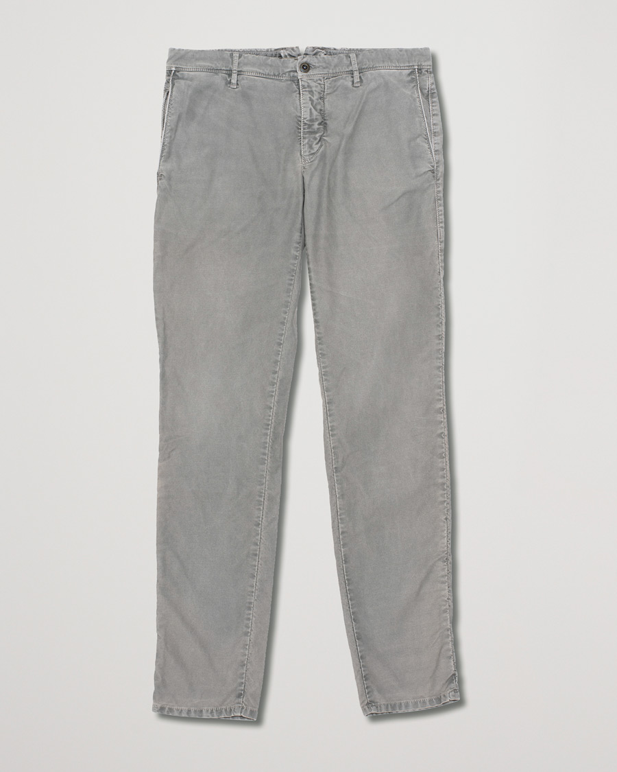 Herr | Incotex Slim Fit Garment Dyed Washed Chino Grey W34 | Pre-owned | Incotex Slim Fit Garment Dyed Washed Chino Grey W34