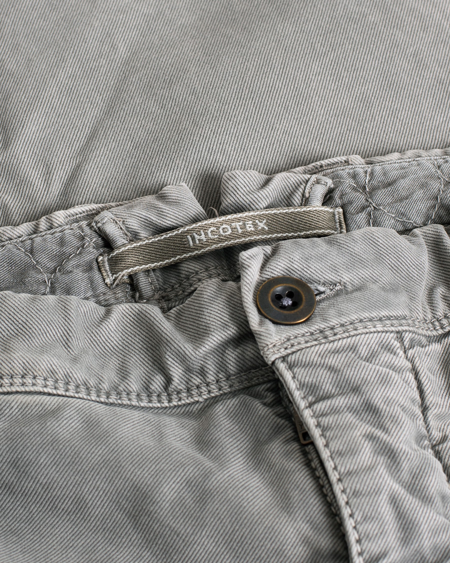 Herr | Incotex Slim Fit Garment Dyed Washed Chino Grey W34 | Pre-owned | Incotex Slim Fit Garment Dyed Washed Chino Grey W34