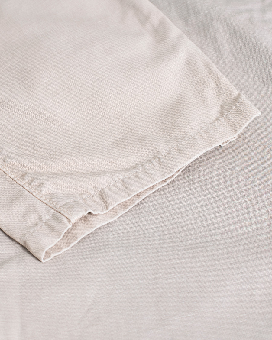 Herr | Slim Fit Linen/Cotton Chino Beige W34 | Pre-owned | Slim Fit Linen/Cotton Chino Beige W34