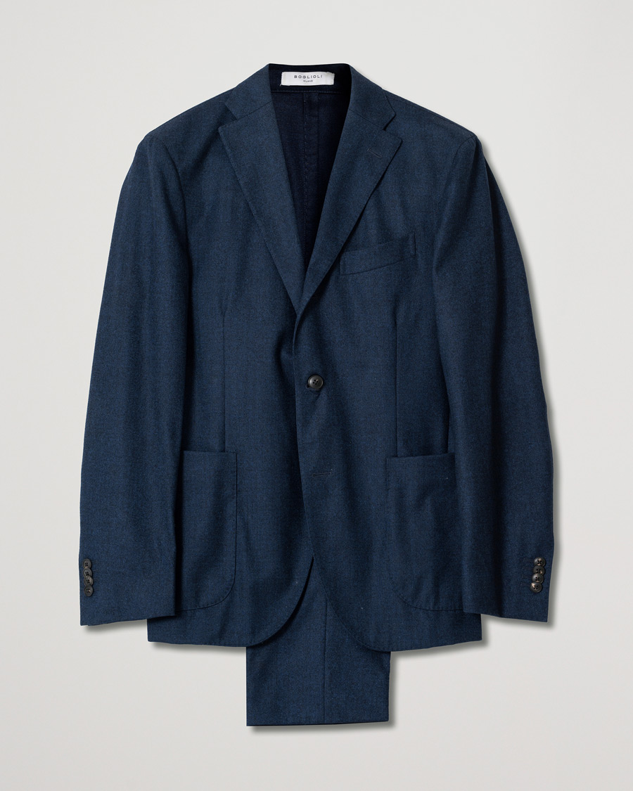 Herr | Boglioli Wool K Jacket Suit Dark Navy | Pre-owned | Boglioli Wool K Jacket Suit Dark Navy