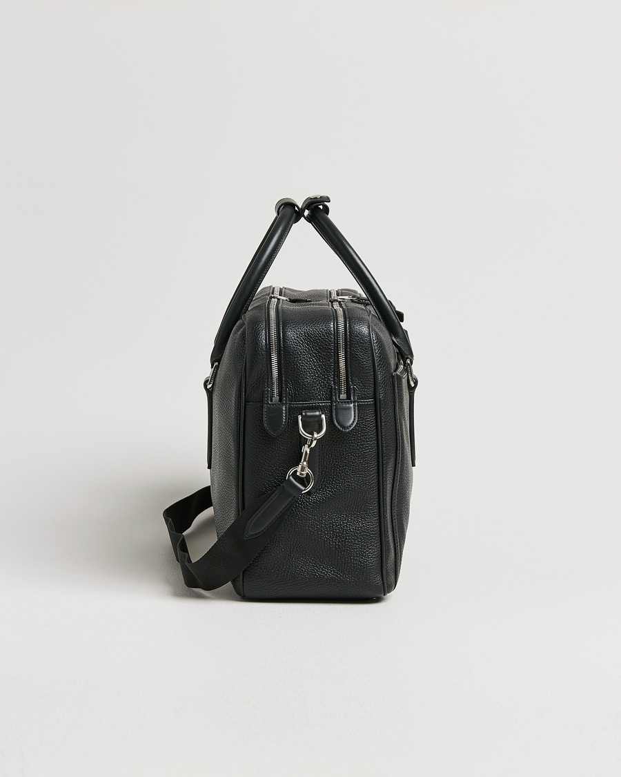 Herr | Smythson Burlington 24 Hour Bag Black Deerskin | Pre-owned | Smythson Burlington 24 Hour Bag Black Deerskin