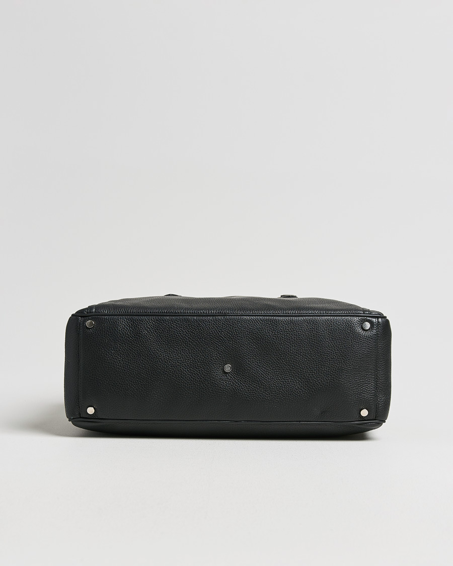 Herr | Smythson Burlington 24 Hour Bag Black Deerskin | Pre-owned | Smythson Burlington 24 Hour Bag Black Deerskin