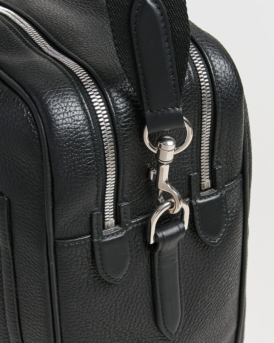 Herr | Smythson Burlington 24 Hour Bag Black Deerskin | Pre-owned | Smythson Burlington 24 Hour Bag Black Deerskin