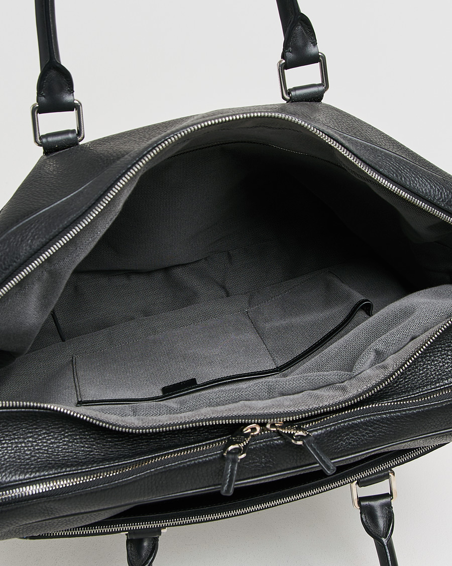 Herr | Smythson Burlington 24 Hour Bag Black Deerskin | Pre-owned | Smythson Burlington 24 Hour Bag Black Deerskin