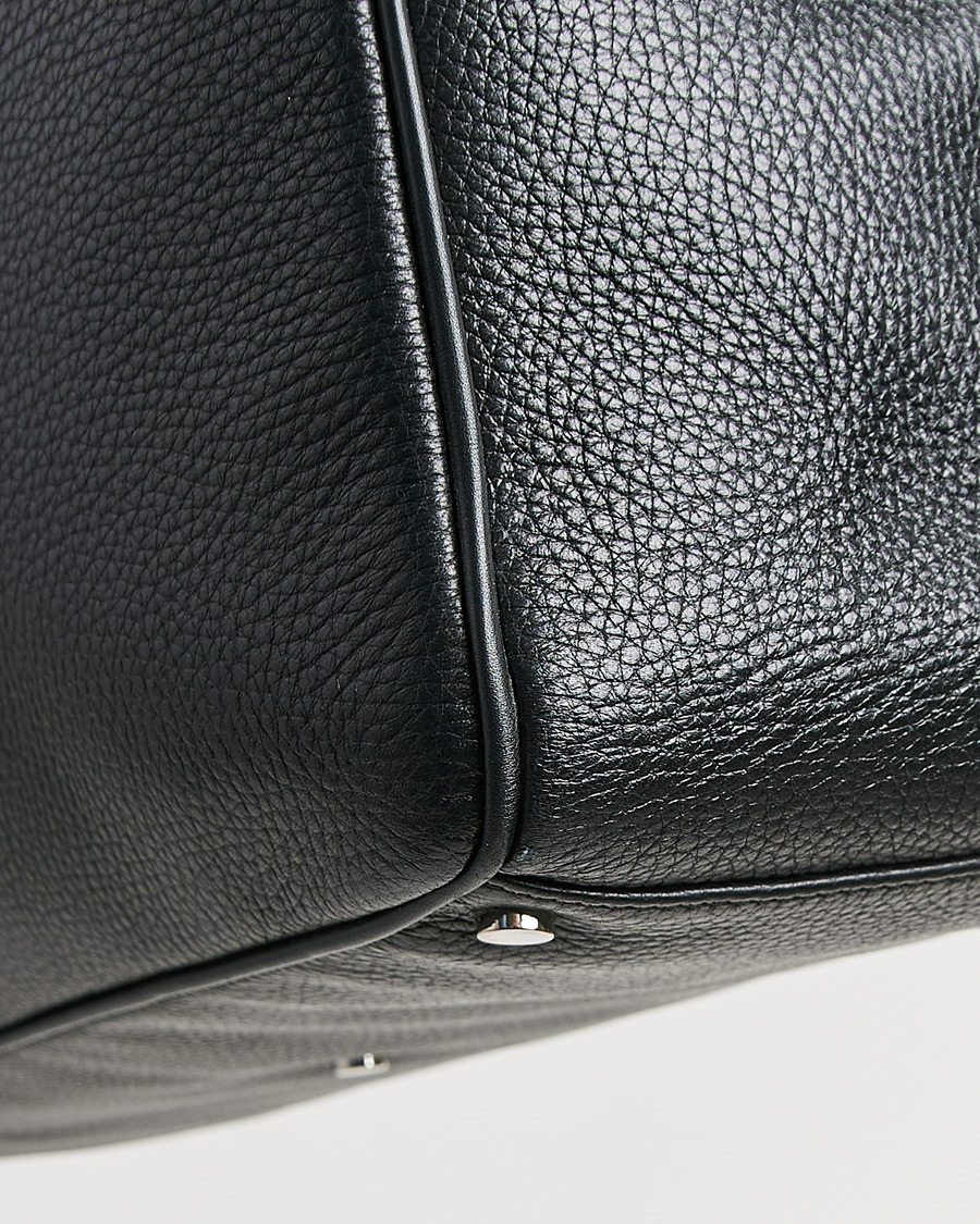 Herr | Smythson Burlington 24 Hour Bag Black Deerskin | Pre-owned | Smythson Burlington 24 Hour Bag Black Deerskin