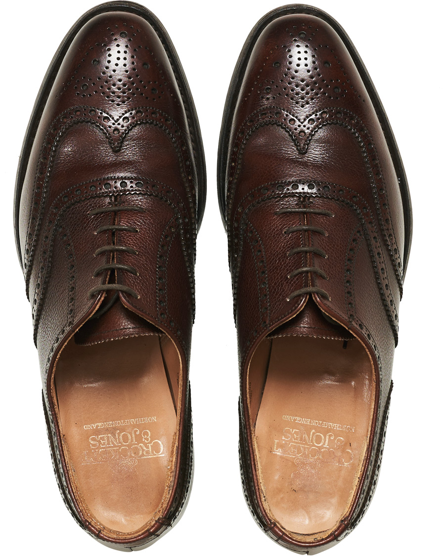 Crockett Jones MTO Finsbury Brogue City Sole Brown Grain Calf UK7 5 EU41 5