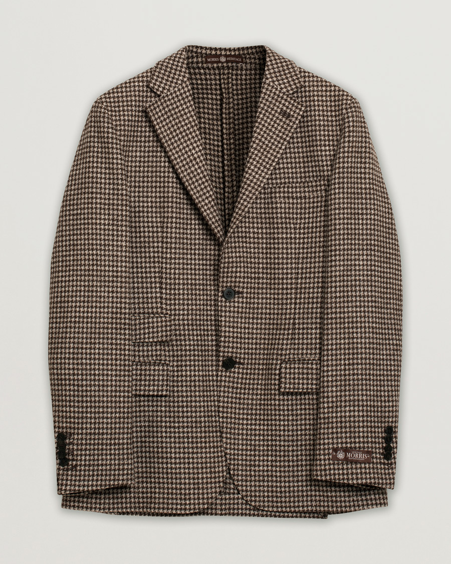 Herr | Morris Heritage Keith Dogtooth Blazer Brown 50 | Pre-owned | Morris Heritage Keith Dogtooth Blazer Brown 50