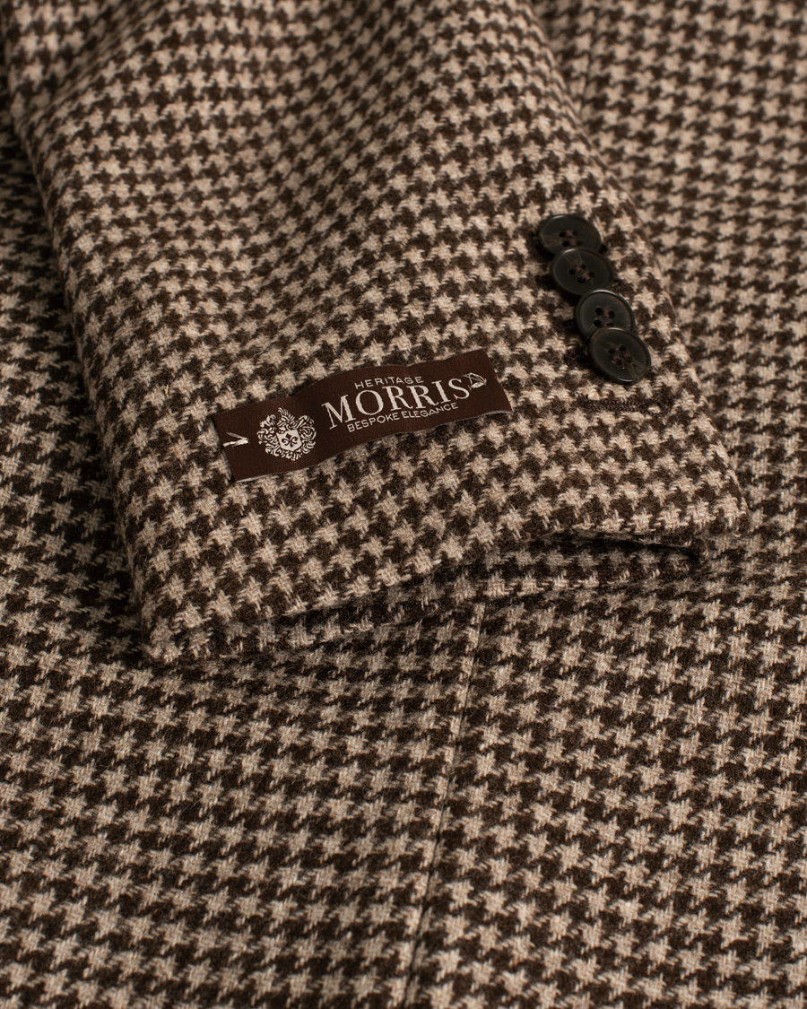 Herr | Kavajer | Pre-owned | Morris Heritage Keith Dogtooth Blazer Brown 50