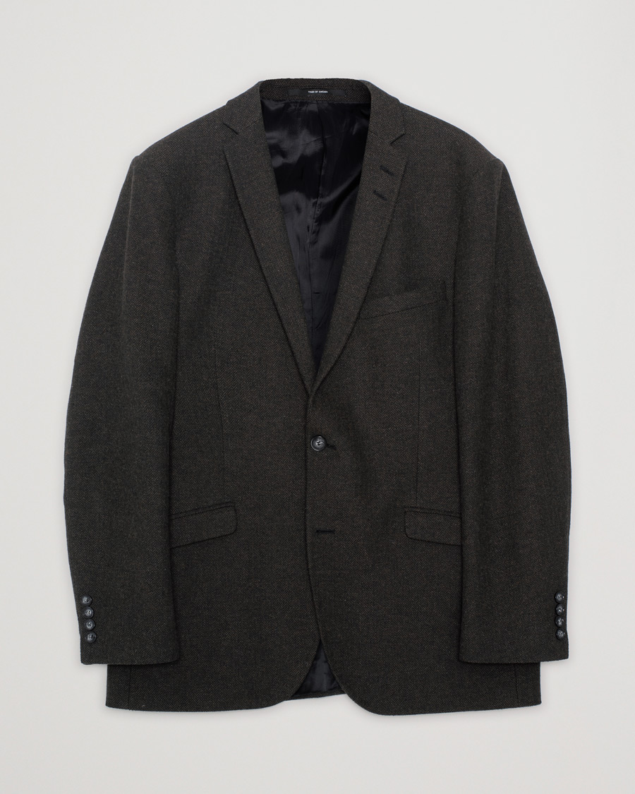Herr | Tiger of Sweden Harrie Herringbone Wool Blazer Brown 54 | Pre-owned | Tiger of Sweden Harrie Herringbone Wool Blazer Brown 54