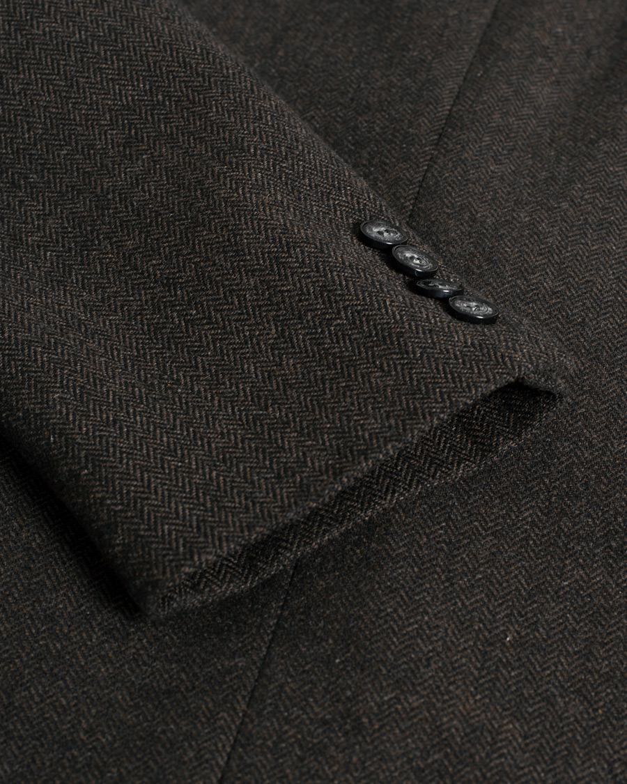 Herr | Tiger of Sweden Harrie Herringbone Wool Blazer Brown 54 | Pre-owned | Tiger of Sweden Harrie Herringbone Wool Blazer Brown 54