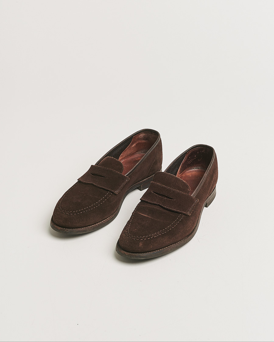 Herr | Pre-owned Skor | Pre-owned | Crockett & Jones Harvard City Sole Dark Brown Suede
