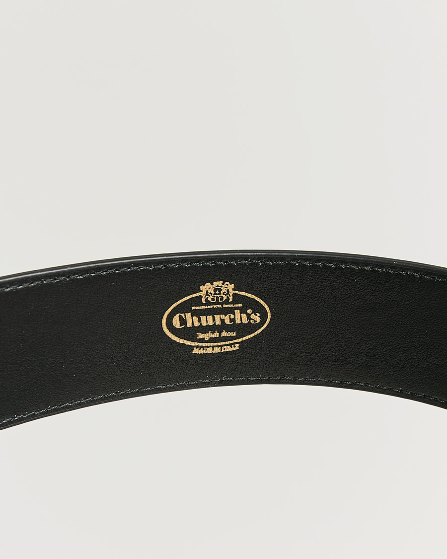Herr | Pre-owned Accessoarer | Pre-owned | Church's Polished Binder 3,5 cm Belt Black 95