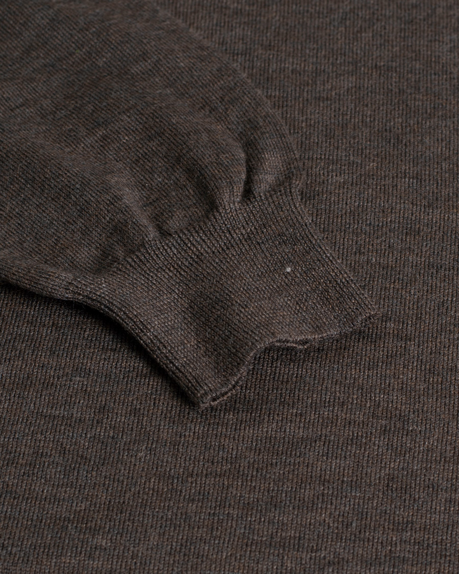 Herr | Pre-owned | Pre-owned | Gran Sasso Merino Fashion Fit Crew Neck Pullover Brown