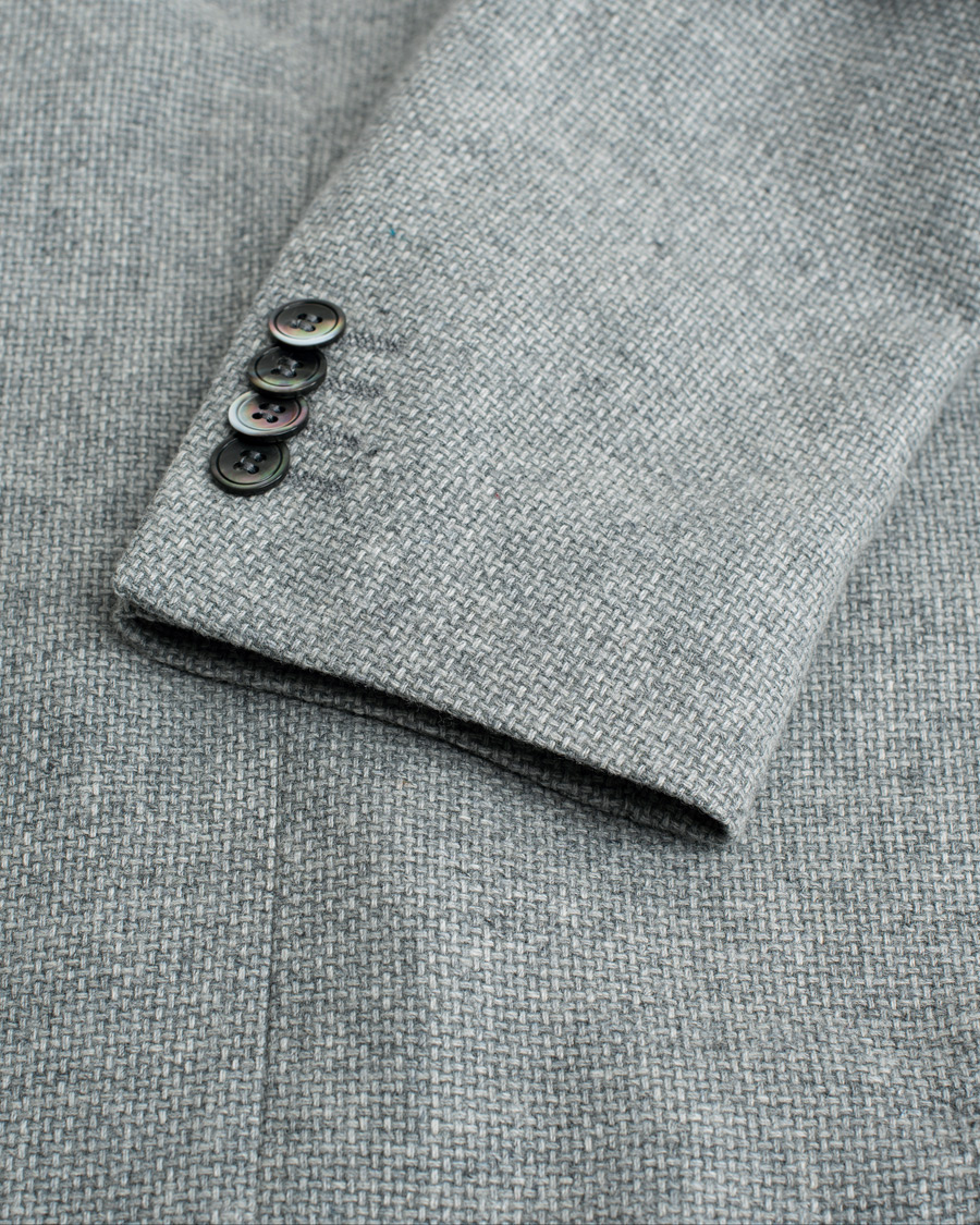 Herr | Oscar Jacobson Einar Wool/Cotton Structure Blazer Light Grey | Pre-owned | Oscar Jacobson Einar Wool/Cotton Structure Blazer Light Grey
