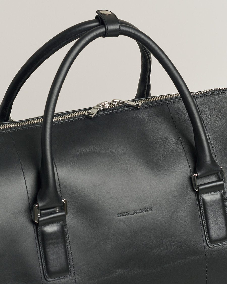 Herr | Pre-owned Accessoarer | Pre-owned | Oscar Jacobson Large Leather Weekendbag Black
