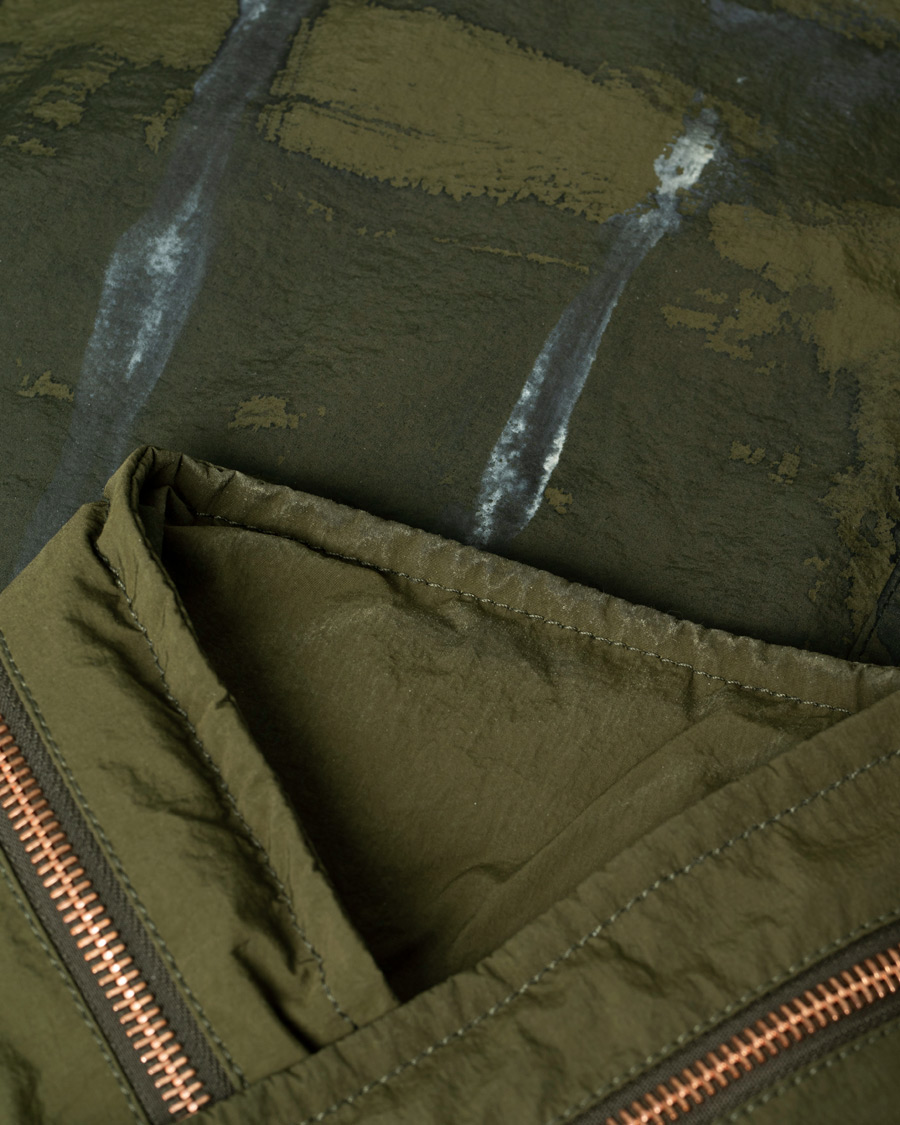 Herr | President's Safety Vintage Nylon Washed Hand Paint Jacket Army M | Pre-owned | President's Safety Vintage Nylon Washed Hand Paint Jacket Army M