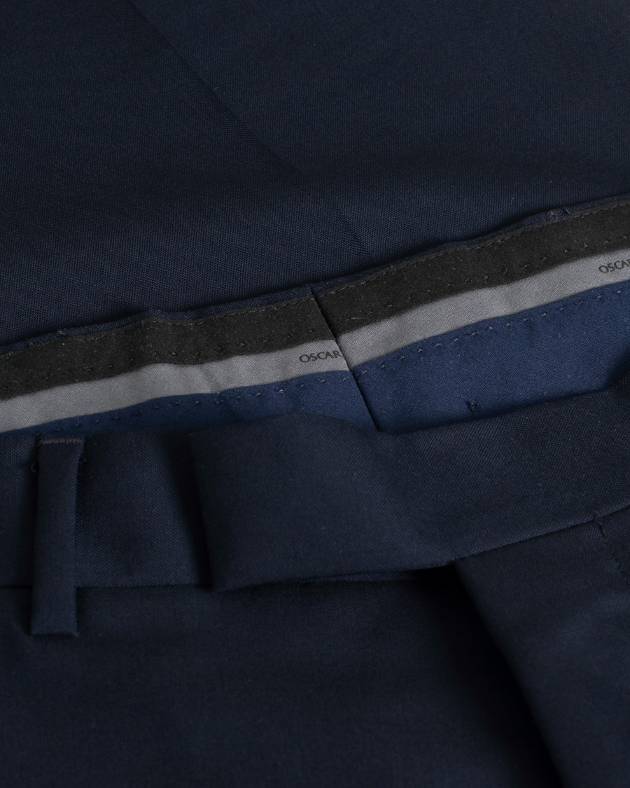 Herr | Pre-owned Byxor | Pre-owned | Oscar Jacobson Damien Wool Barberis Super 120 Trousers Blue