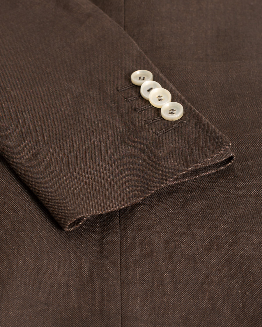 Herr | Morris Heritage Frank Oxford Linen/Cotton Blazer Brown | Pre-owned | Morris Heritage Frank Oxford Linen/Cotton Blazer Brown