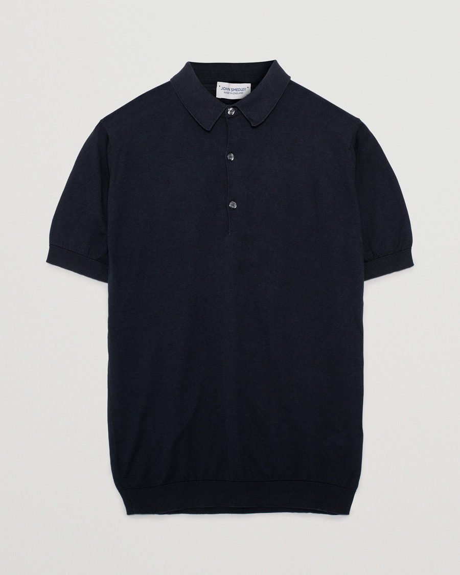 Herr | John Smedley Adrian Slim Fit Sea Island Polo Navy | Pre-owned | John Smedley Adrian Slim Fit Sea Island Polo Navy